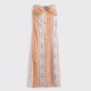 Abercrombie Strapless Knotted Maxi Dress NWT